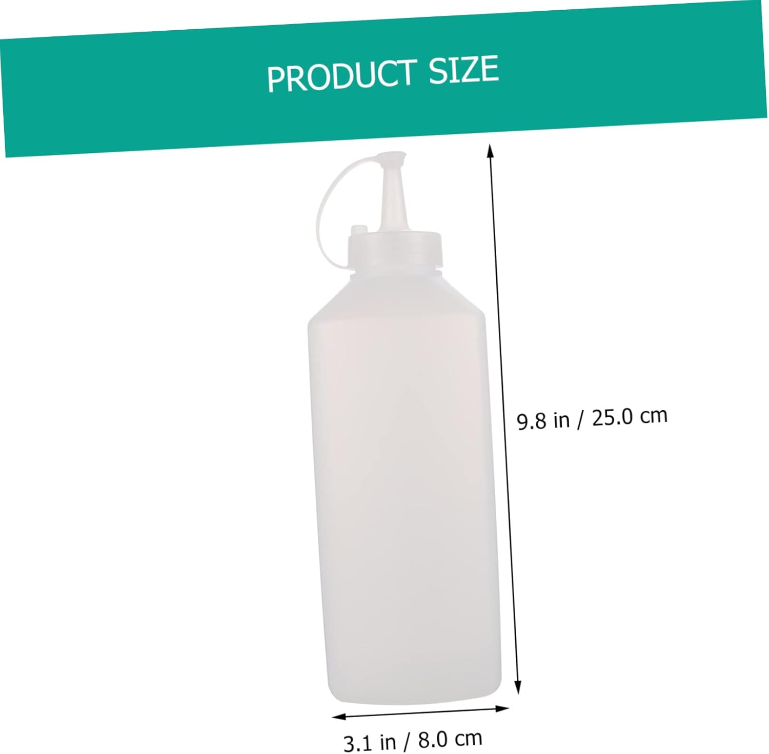 2 Pack Squeeze Condiment Bottles with Lids for Kitchen Use