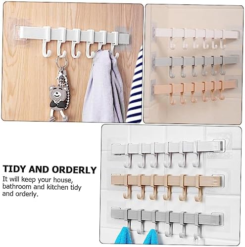 3PCS Adhesive Hook Rack for Bathroom and Kitchen
