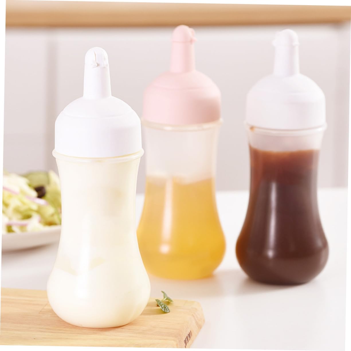 CIYODO Squeeze Salad Dressing Bottles Set for Home