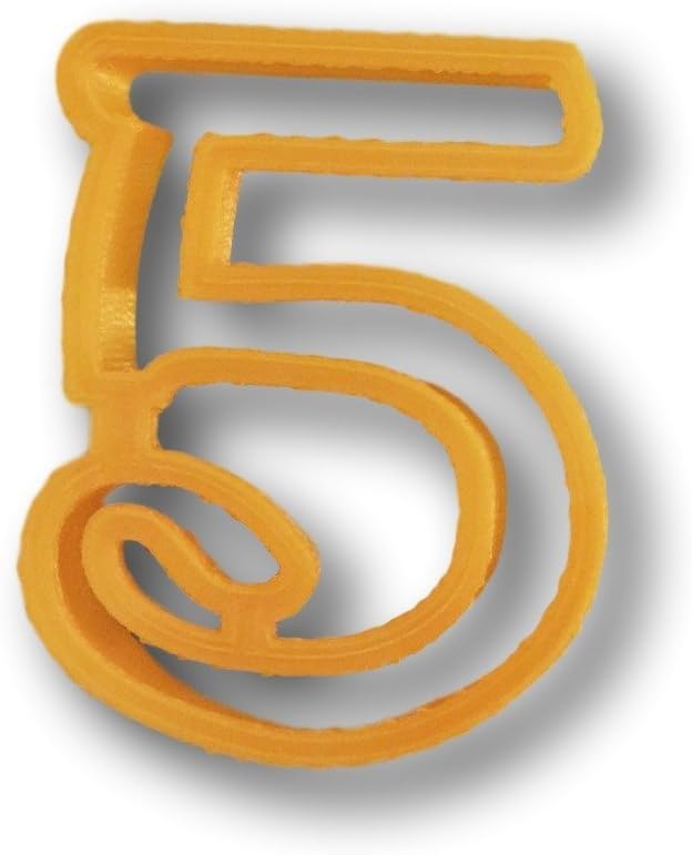 Number Five in Comic Font Cookie Cutter 1