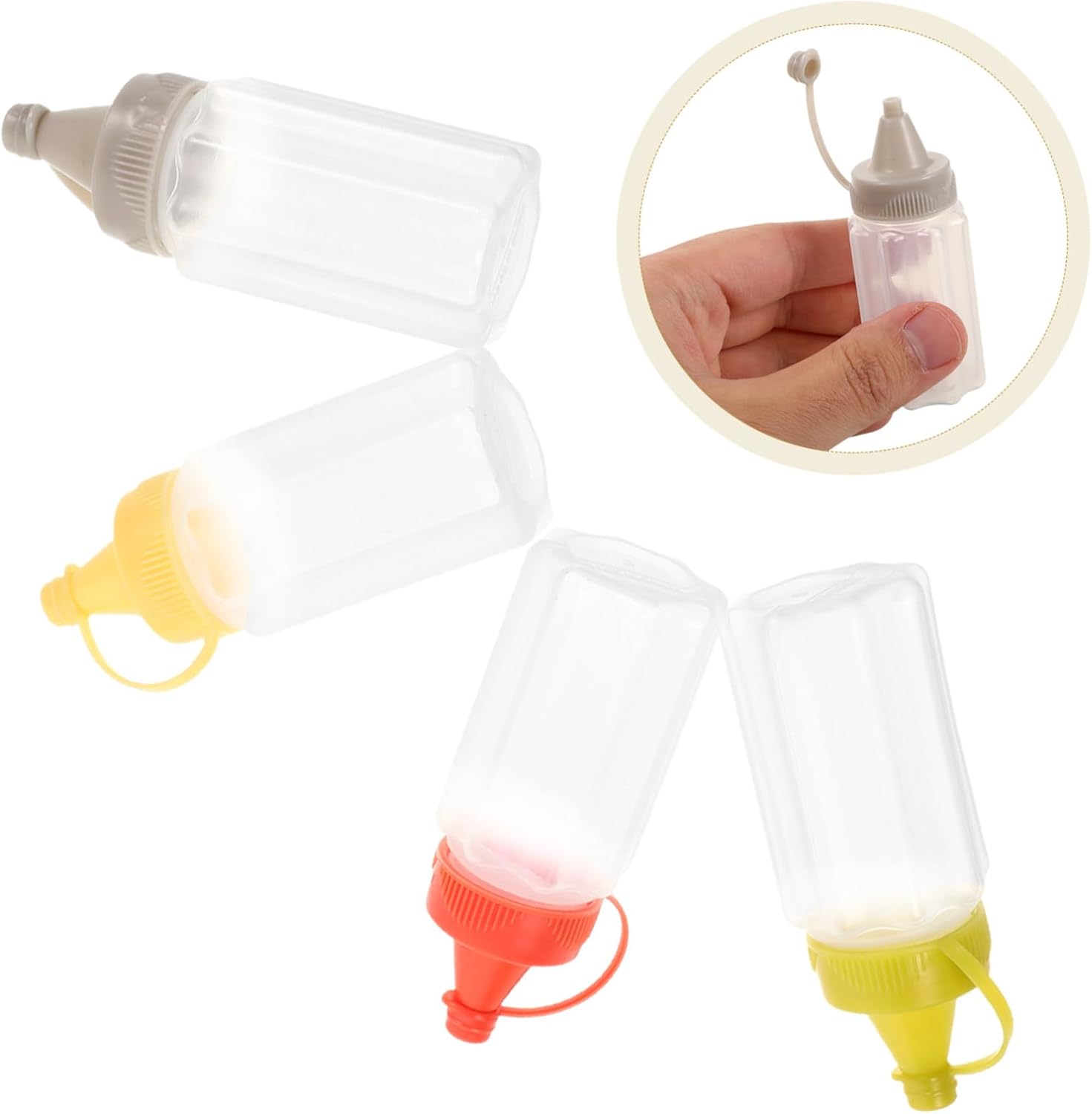 HOLIDYOYO 12pc Mini Squeeze Bottles for Condiments