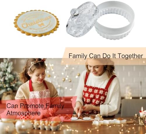 Fadace Personalized Christmas Cookie Stamp with Family Name 1