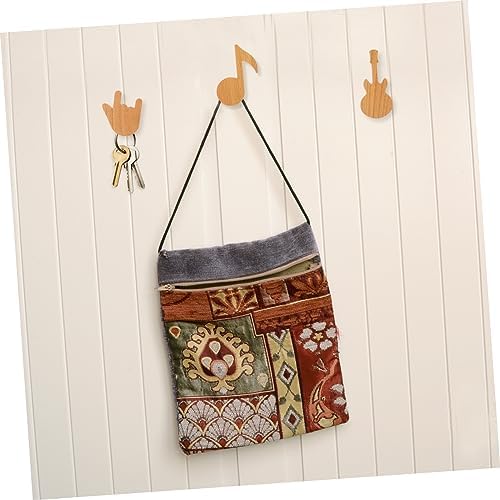 GLEAVI 3Pcs Wood Coat Hooks for Home Storage