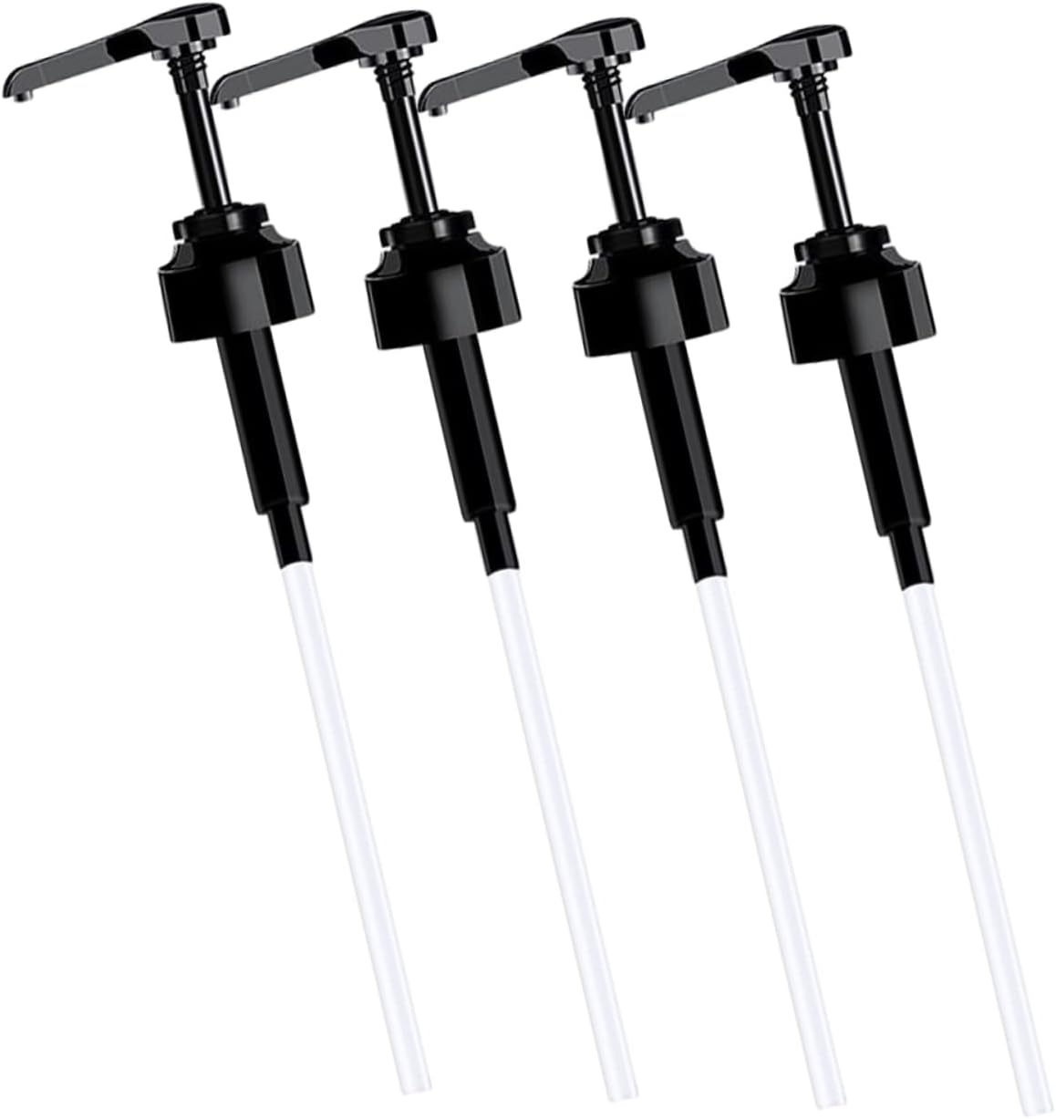 4Pcs Kitchen Oil Dispenser Pump Set for Syrup and Condiments