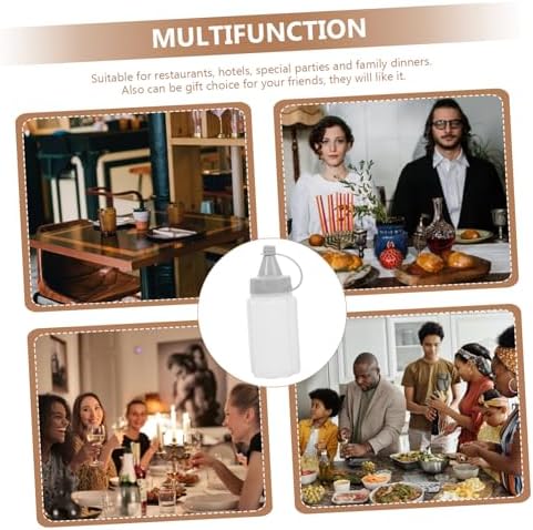 FELTECHELECTR 4pcs Mini Squeeze Bottles for Honey and Condiments