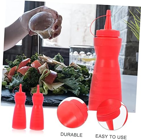 CIYODO 400ml Red Condiment Squeeze Bottle for Kitchen Use 1