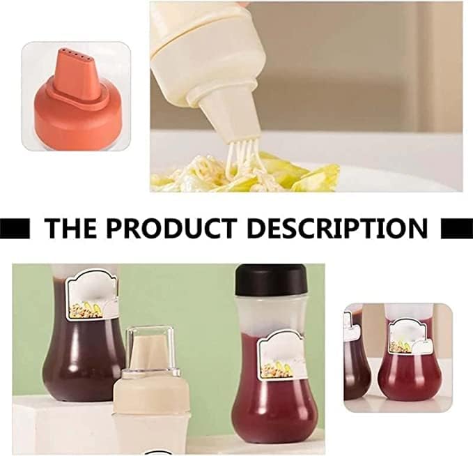 3Pcs Condiment Squeeze Bottle Set with 5 Holes
