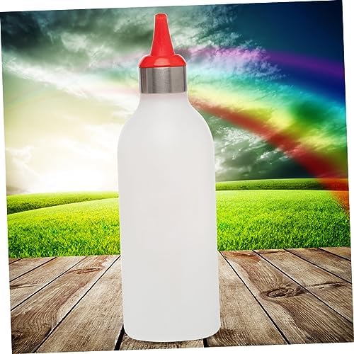 HOLIDYOYO Red 450ml Condiment Squeeze Bottle with Silicone Head