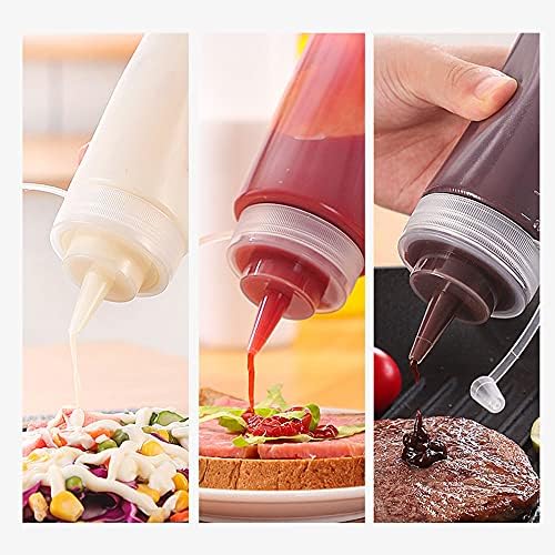 3 Pack 12 Oz Condiment Squeeze Bottles with Twist On Cap