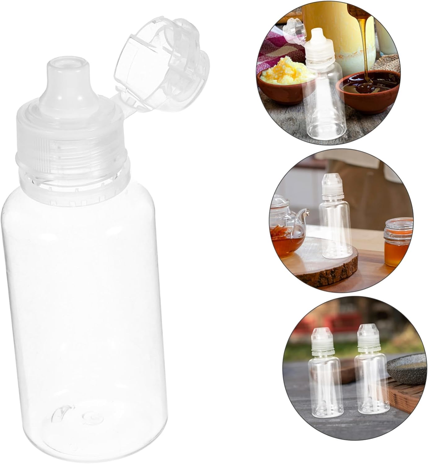 CIYODO 100ml Leak Proof Honey Squeeze Bottle with Flip Cap