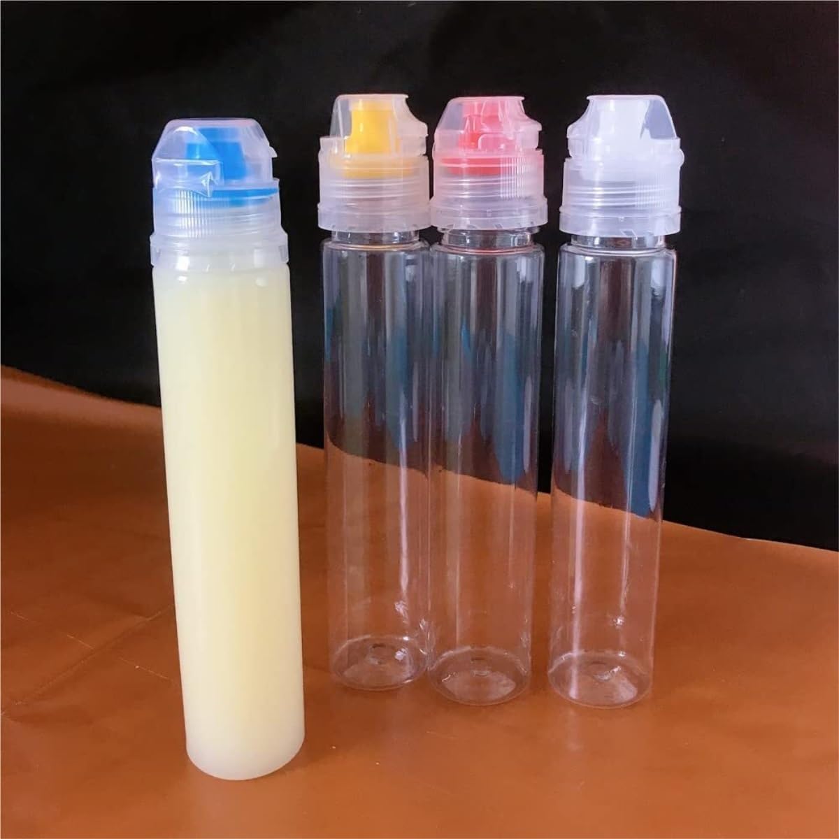 KLEYE 6-Pack Yellow Condiment Squeeze Bottles