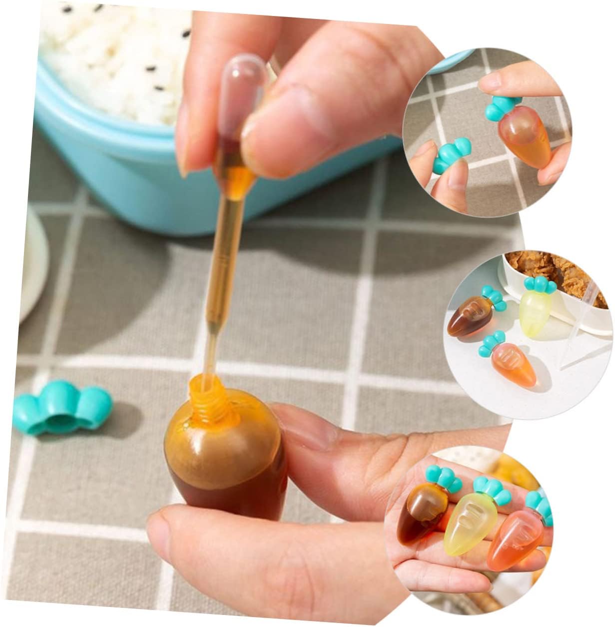 Mini Carrot Condiment Boxes 9pcs Reusable Sauce Cups