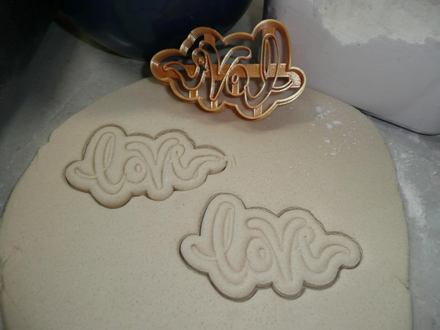 Love Word Cursive Letters Cookie Cutter Made in USA