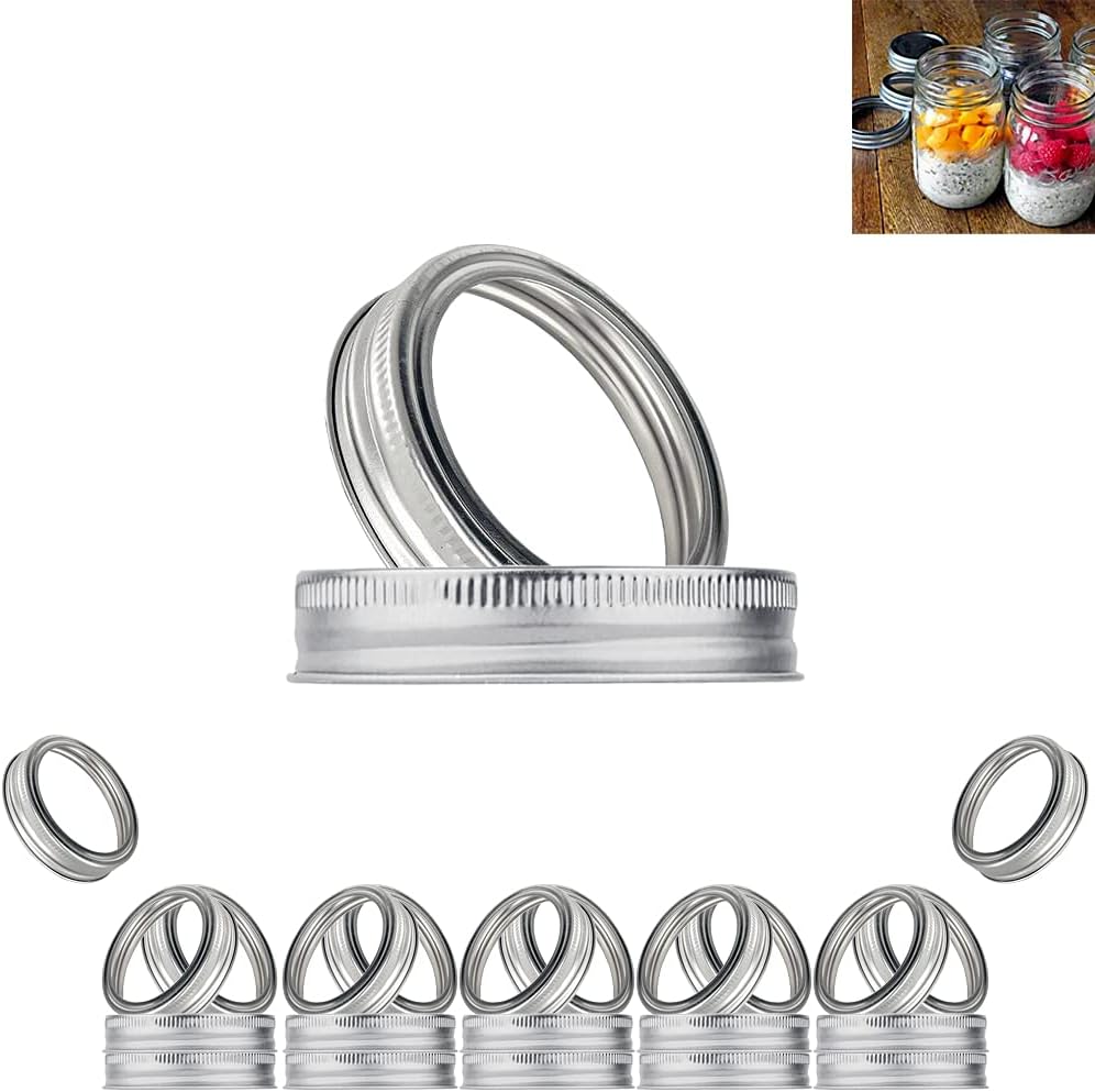24pcs Silver Canning Jar Bands for 70mm Jars