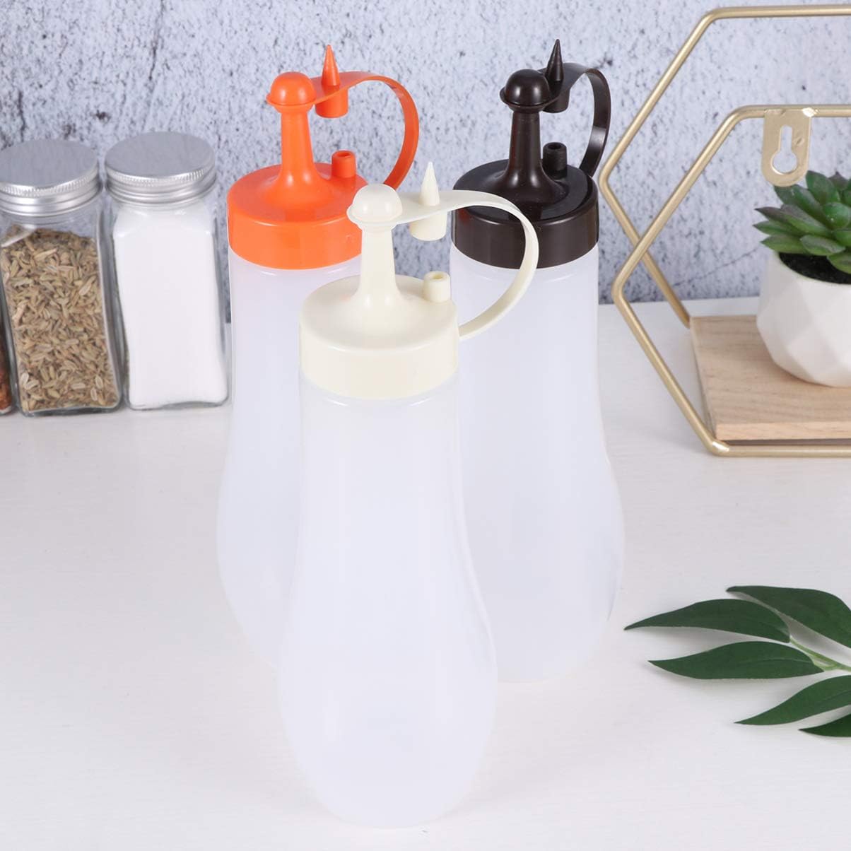 Ciieeo Salad Dressing Set with 3 Sizes Squeeze Bottles 1