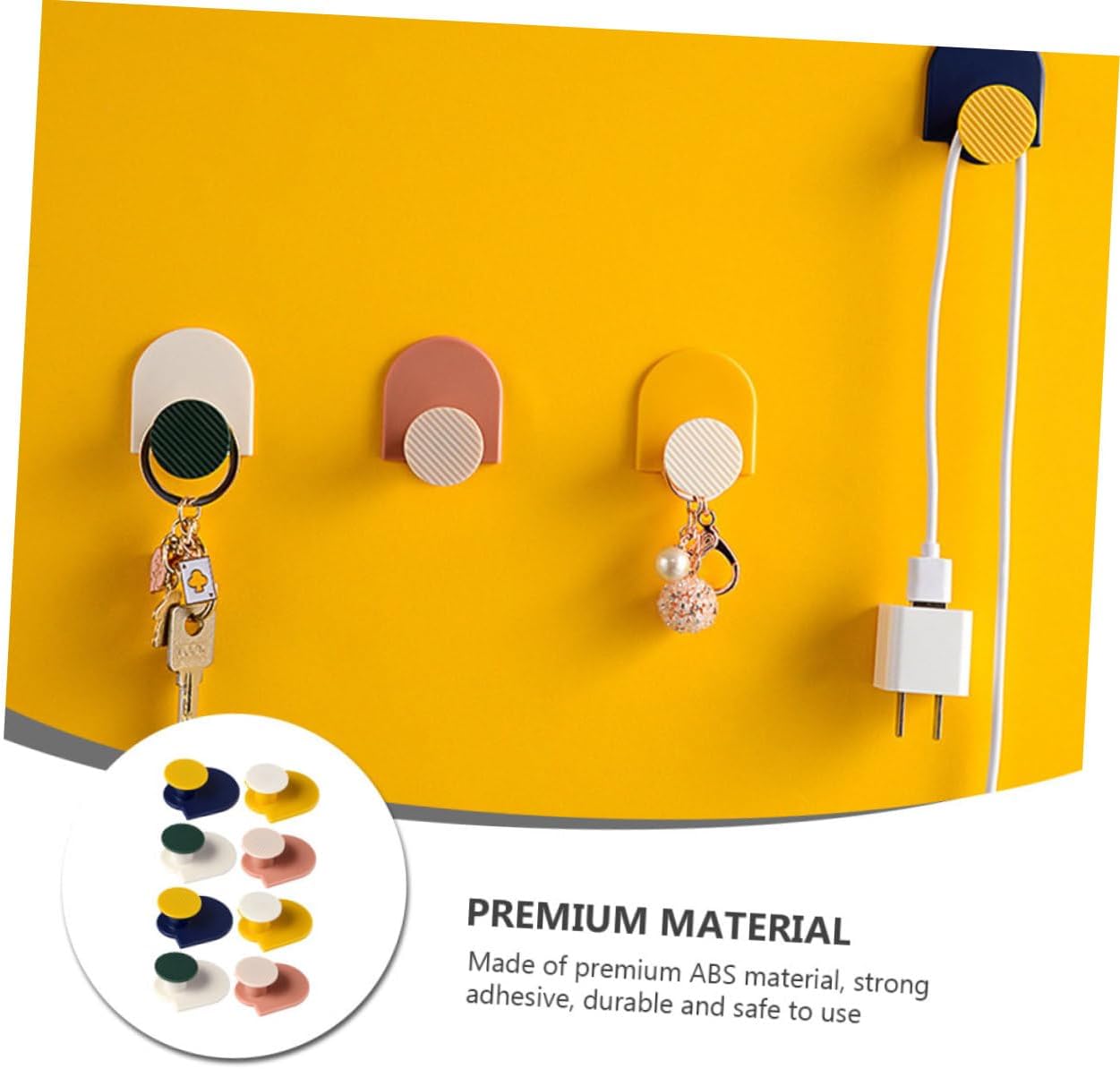 Cabilock 8 Piece Wall Mounted Sticky Hooks