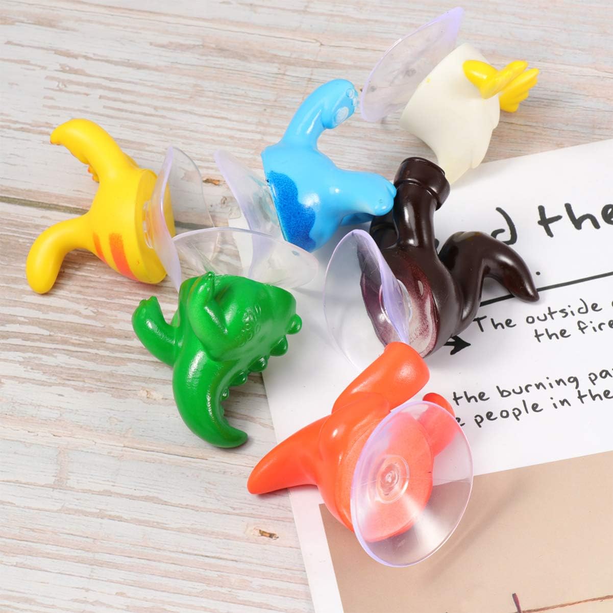 Zerodeko 6pcs Animal Tail Suction Cup Hooks for Bathroom