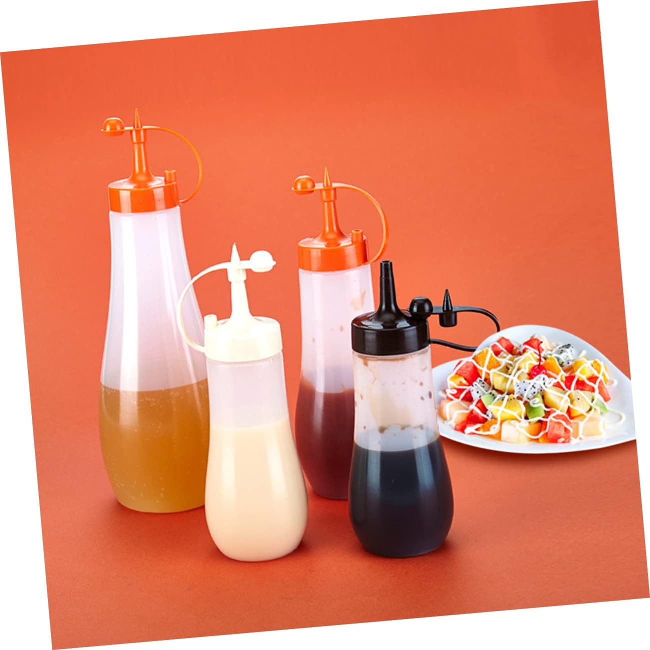 Cabilock Reusable Condiment Squeeze Bottles Set of 3