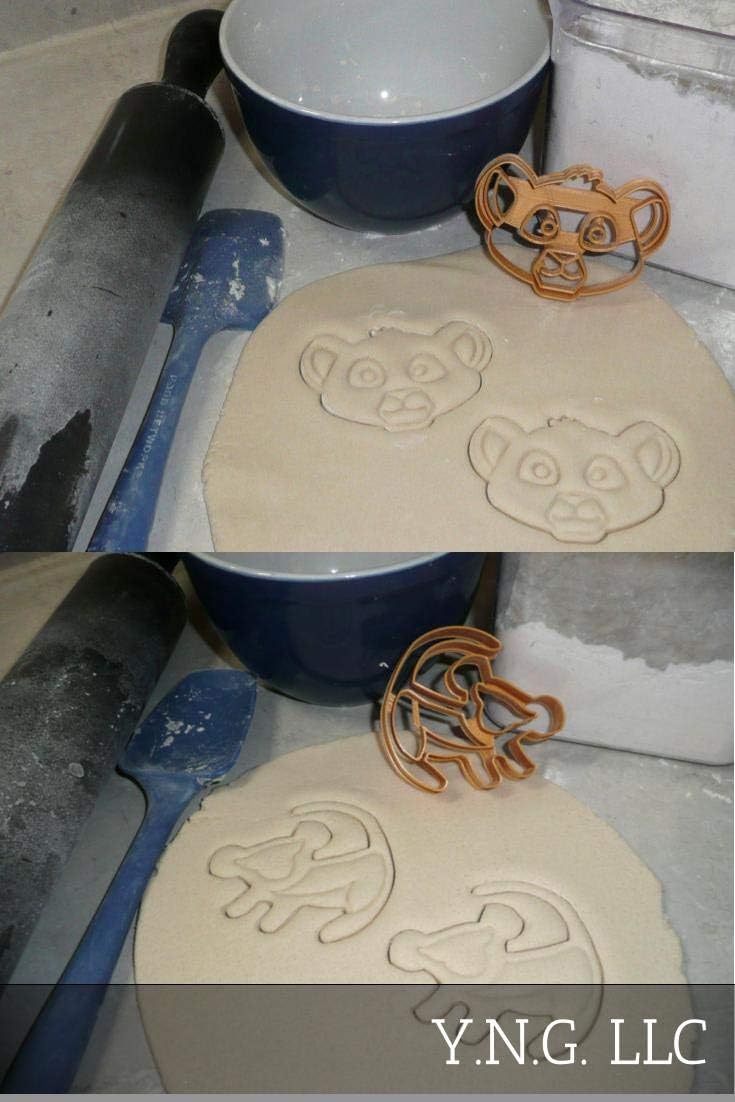 Simba Cub Face Cave Painting Cookie Cutters Set of 2 Made in USA