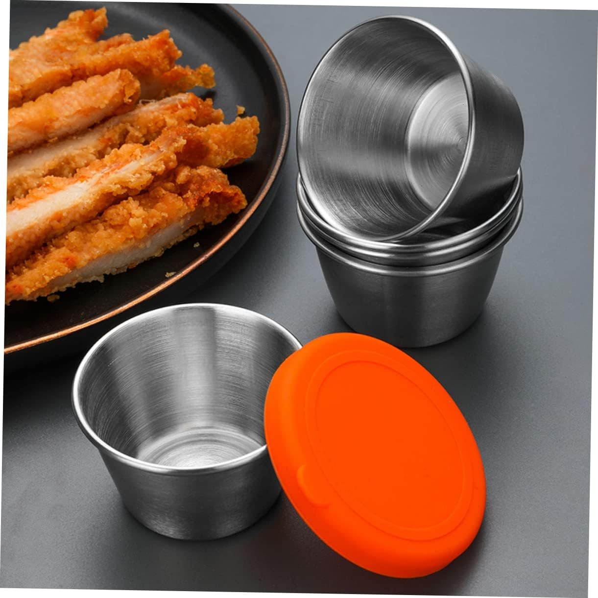 HOLIDYOYO 6pcs2 Silicone Dipping Bowls Lids Set