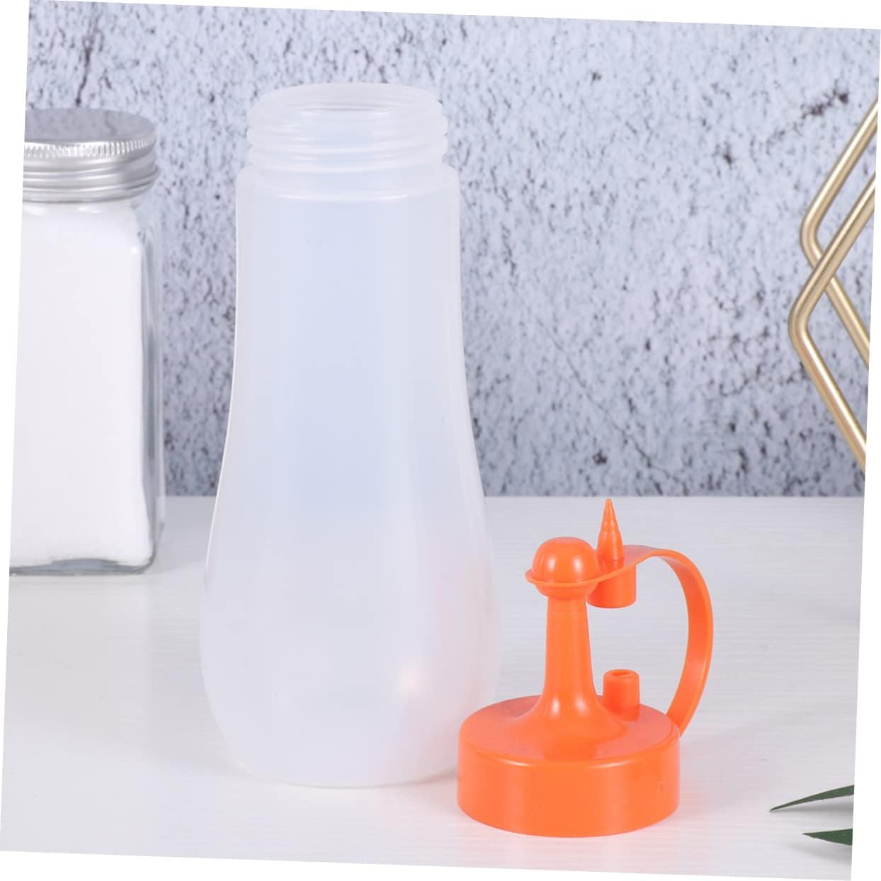 Ciieeo Salad Dressing Bottle Set of 3 Squeeze Sauce Bottles with Lids 1