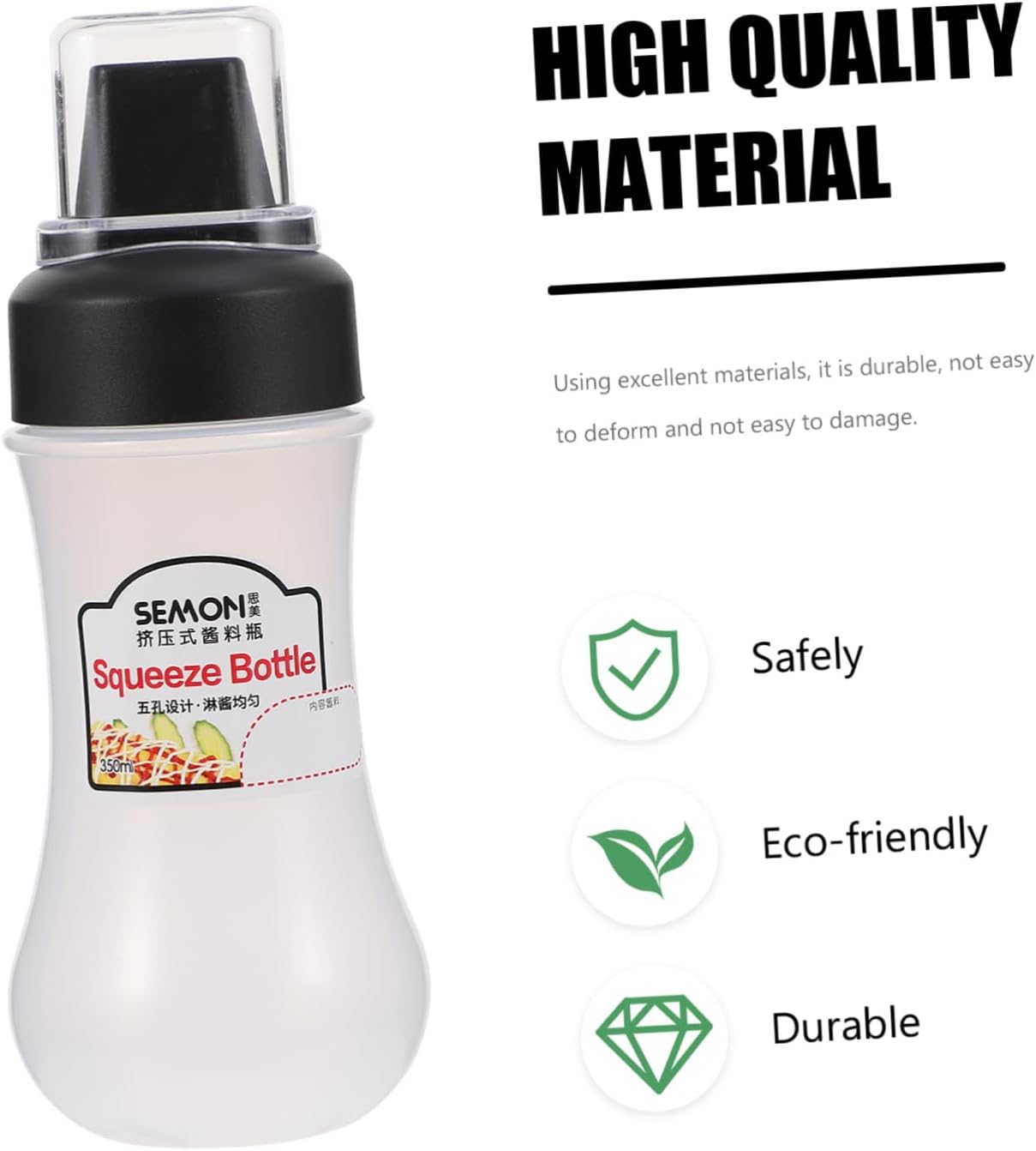 ABOOFAN 5-Hole Condiment Squeeze Bottle Kitchen Dispenser