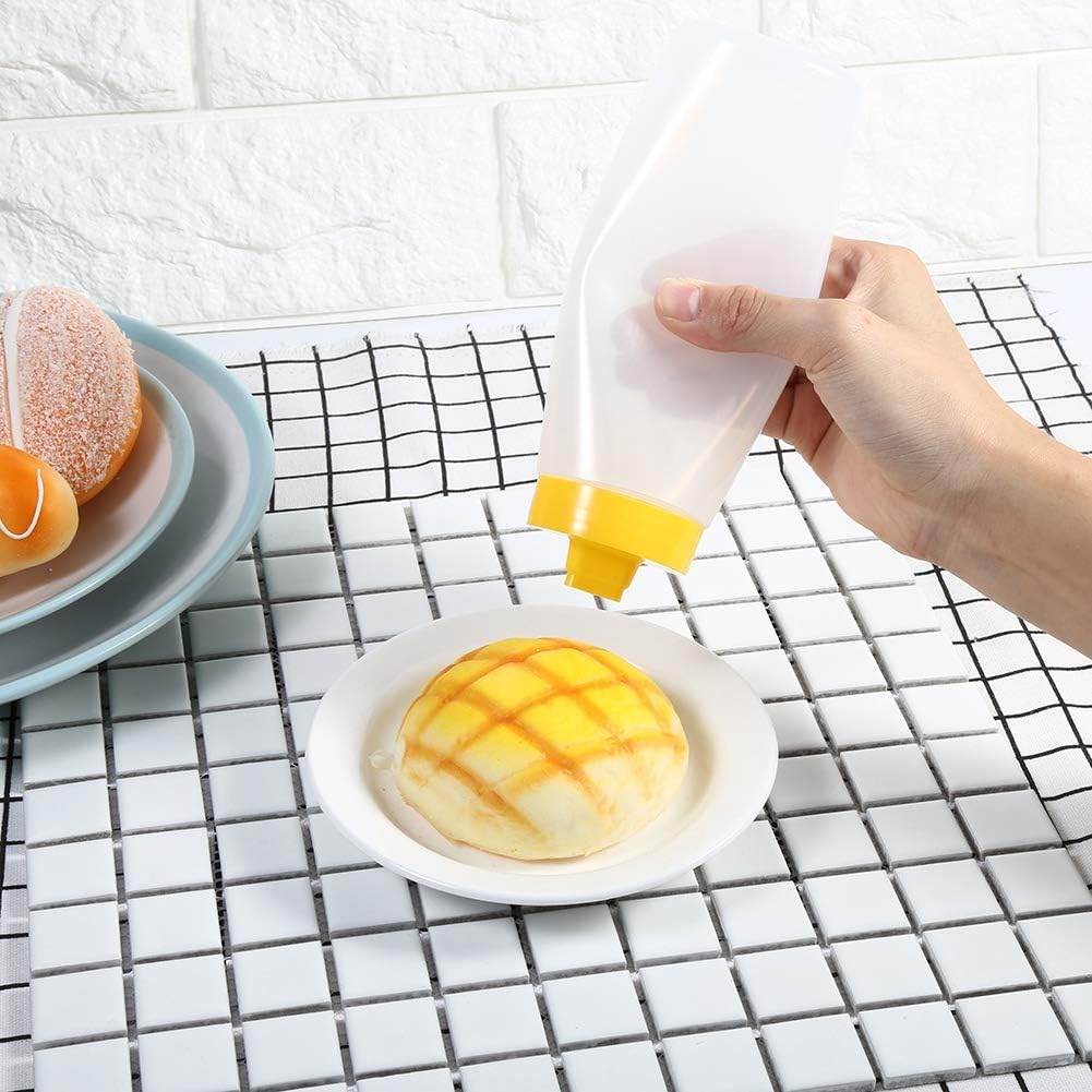 TITA-DONG 4 Hole Condiment Squeeze Bottle 300ml Food Grade Resin Ketchup Dispenser
