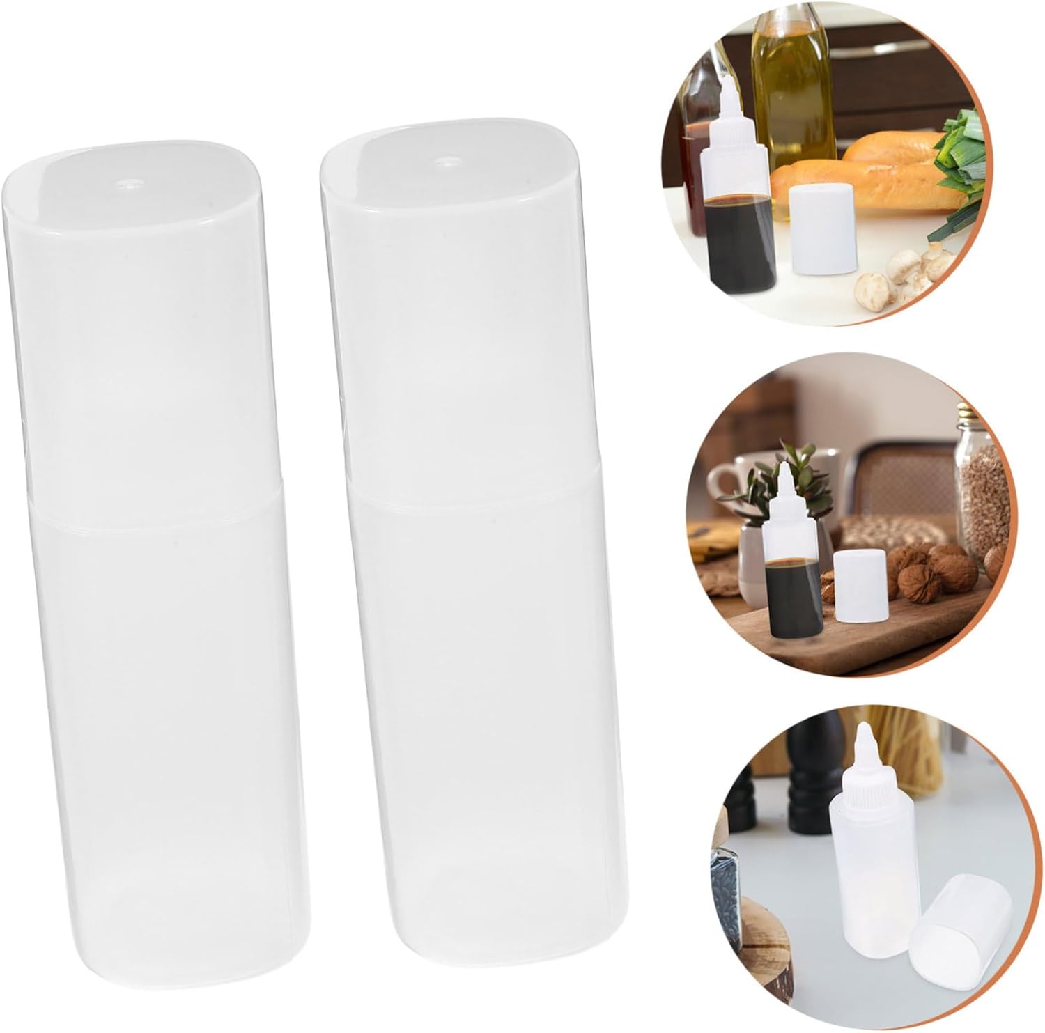2pcs Condiment Squeeze Bottles for Honey and Salad Dressing