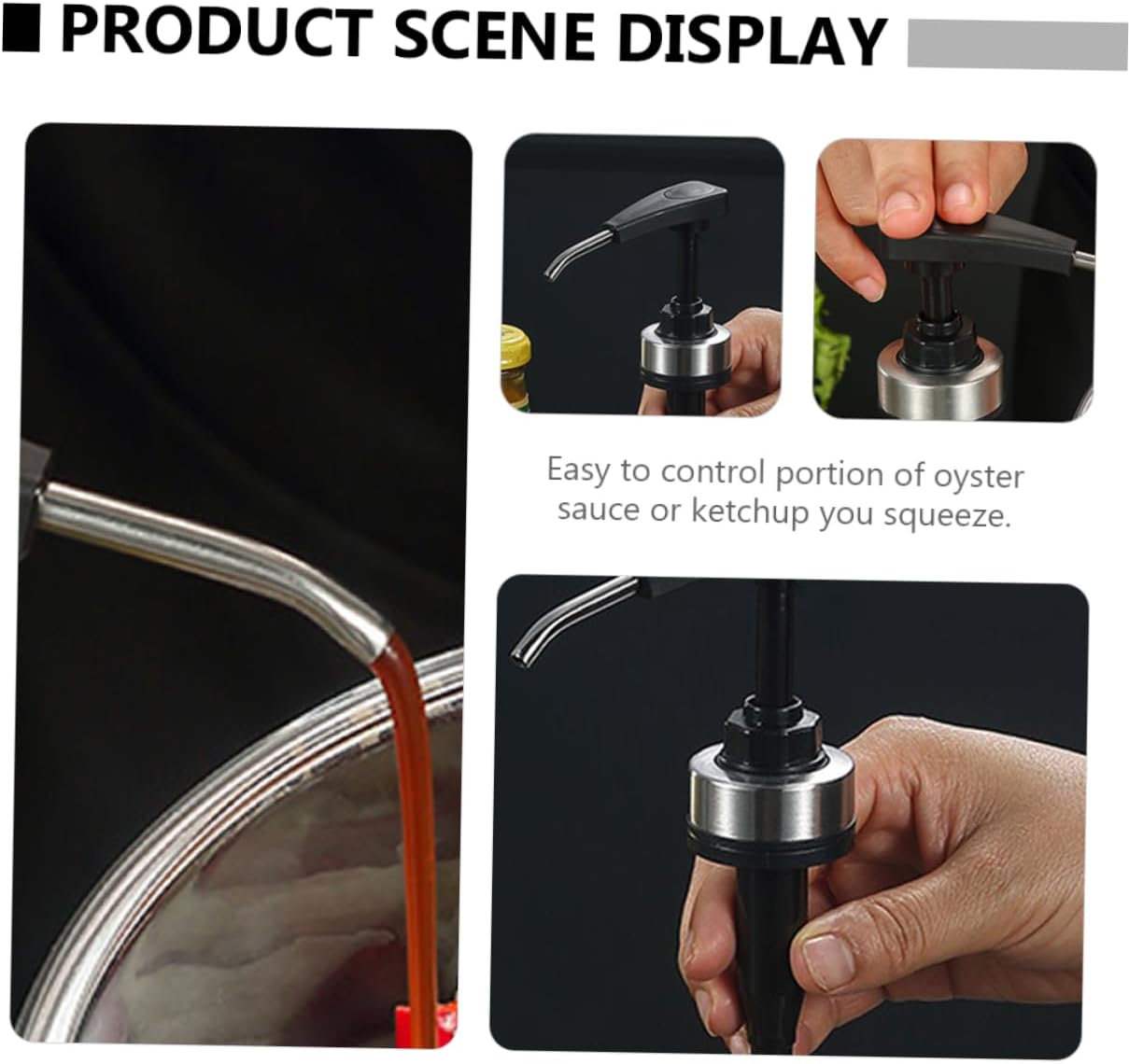 HOLIDYOYO 2pcs Stainless Steel Sauce Bottle Nozzle Set