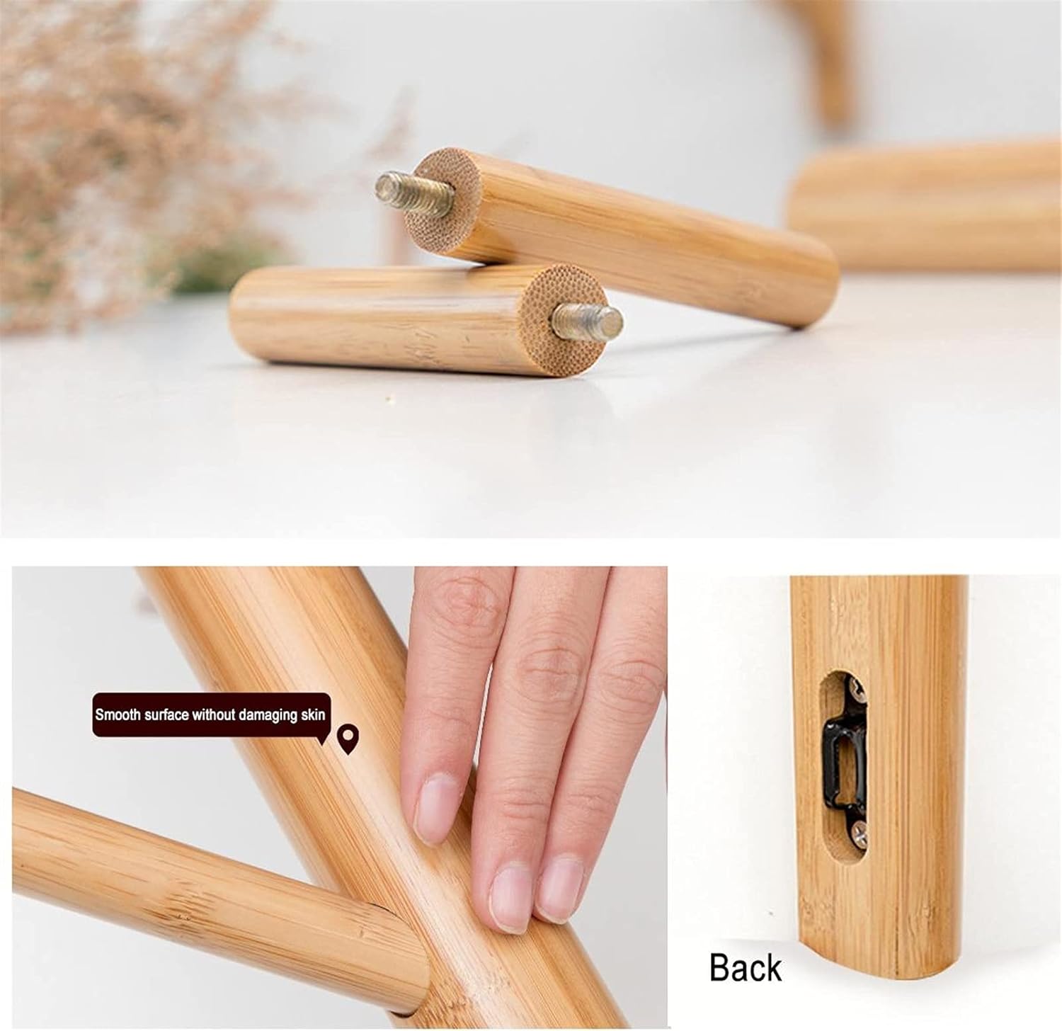 KIZQYN 8 Hook Coat Rack for Bathroom Bedroom