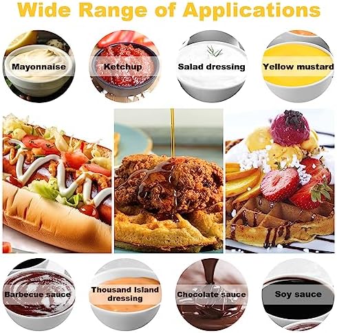 Maxdot 12 Pcs 24 Oz 3 Hole Squeeze Condiment Bottles