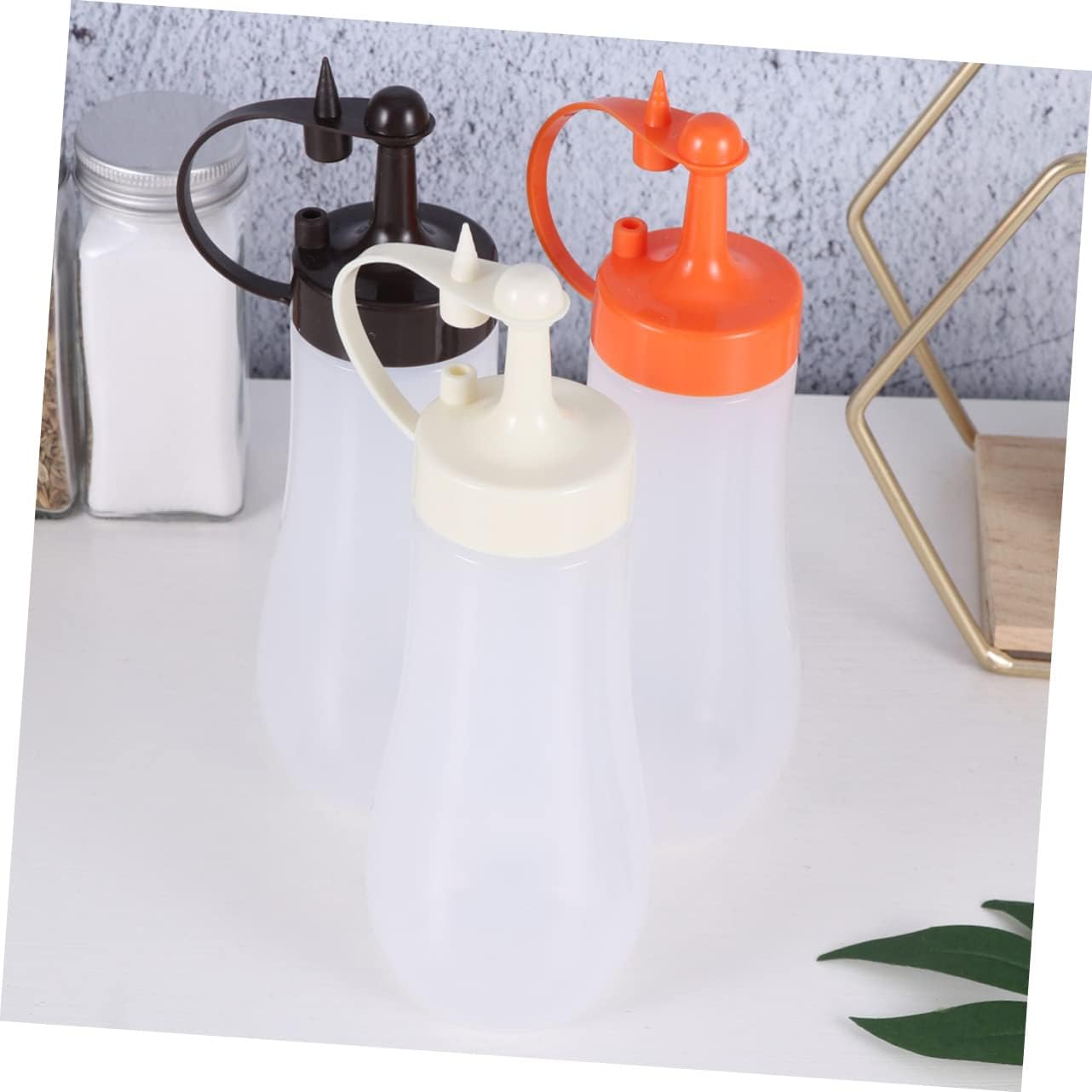 GRADENEVE 3 in 1 Condiment Squeeze Bottles Set
