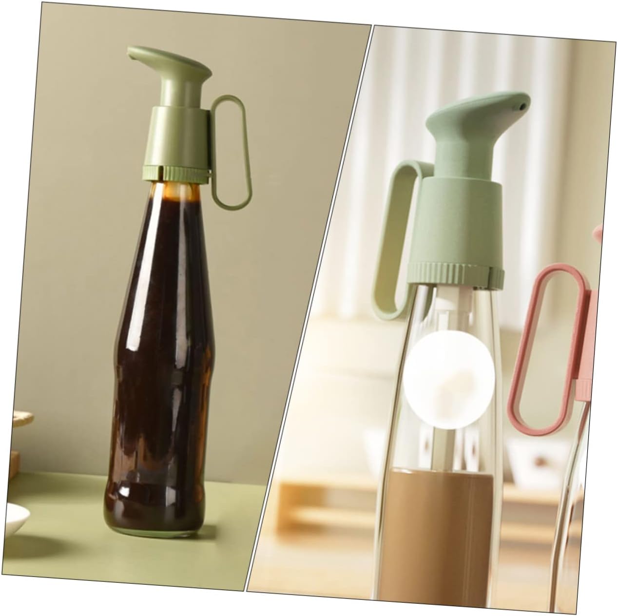 Refillable Oil Dispenser Pump Bottle for Kitchen
