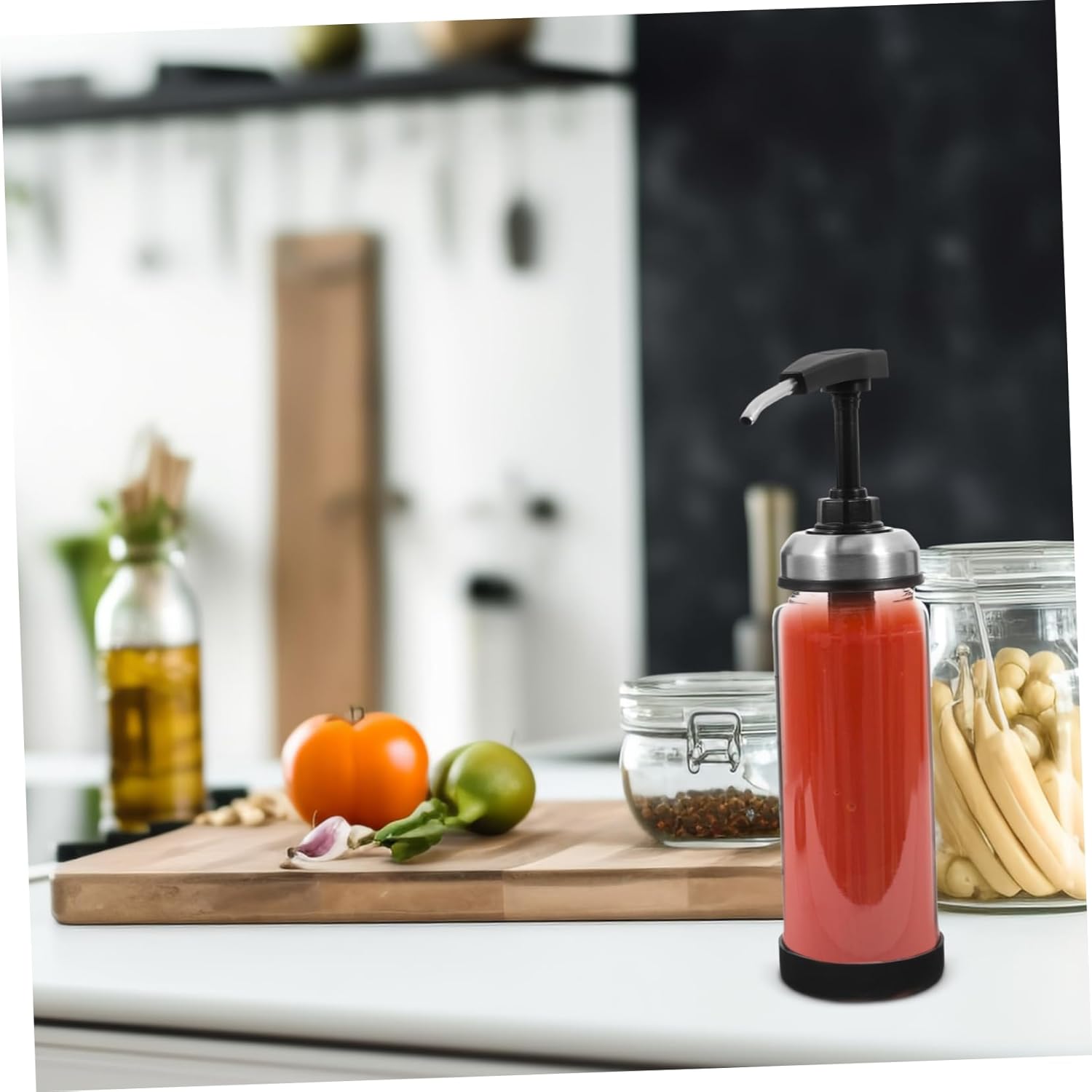 SECFOU 500ml Ketchup Dispenser Pump Bottle