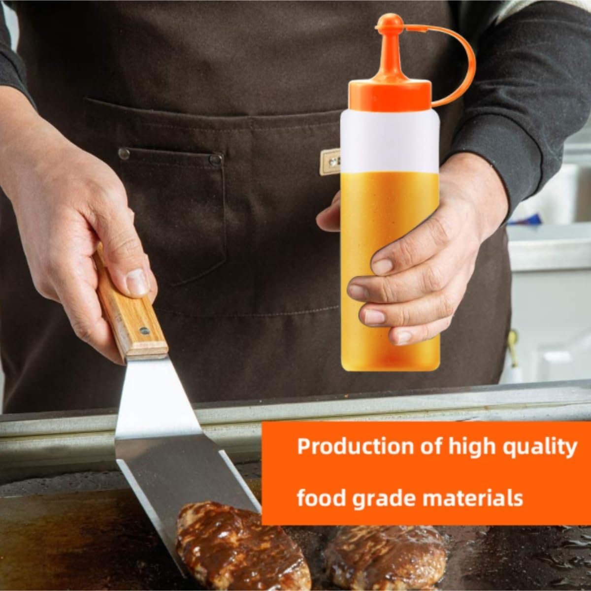 KLEYE 5PCS Red Condiment Squeeze Bottles