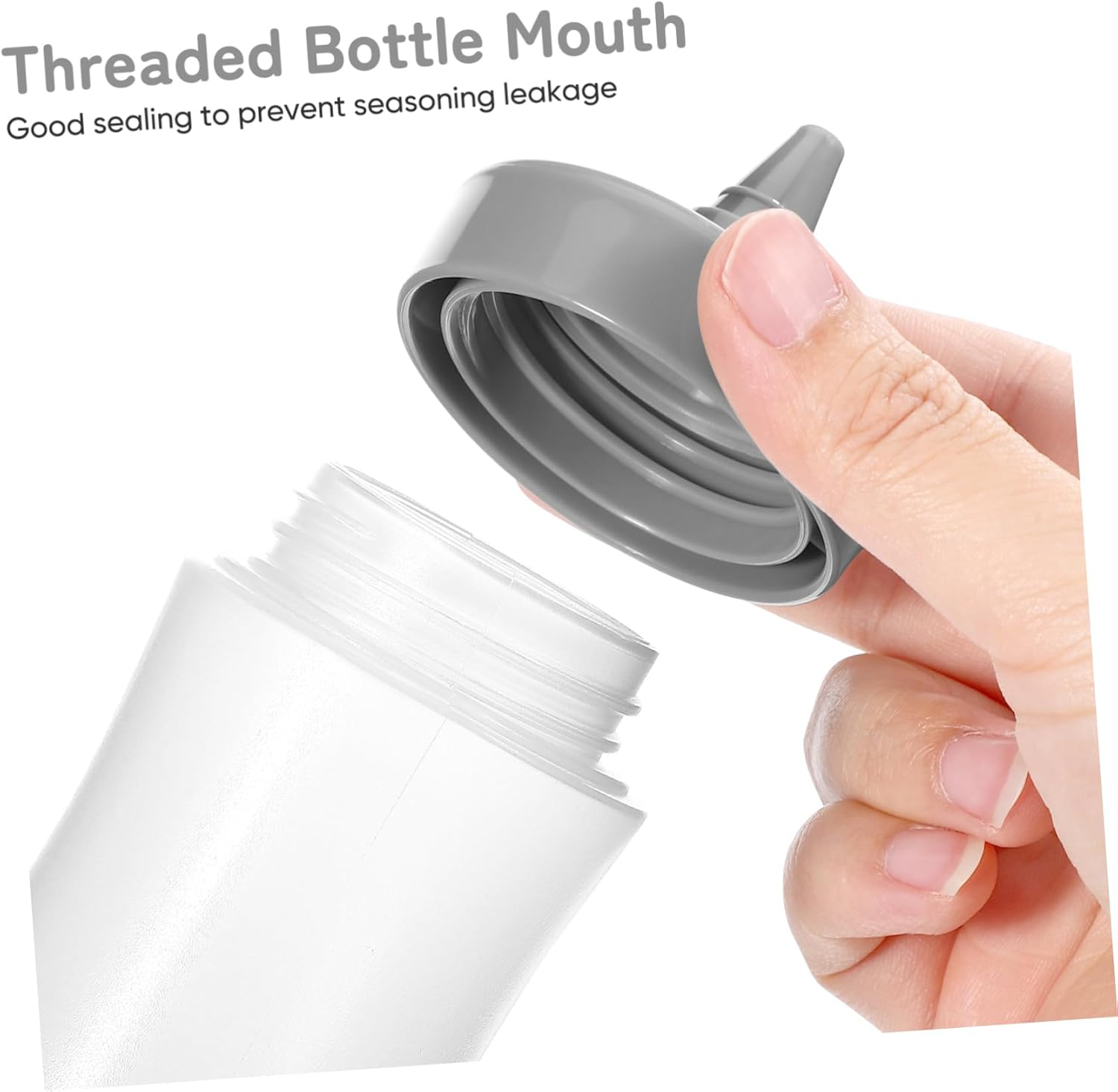 NAMOARLY 4pcs Reusable Squeeze Bottle Set Leakproof Comfortable Grip