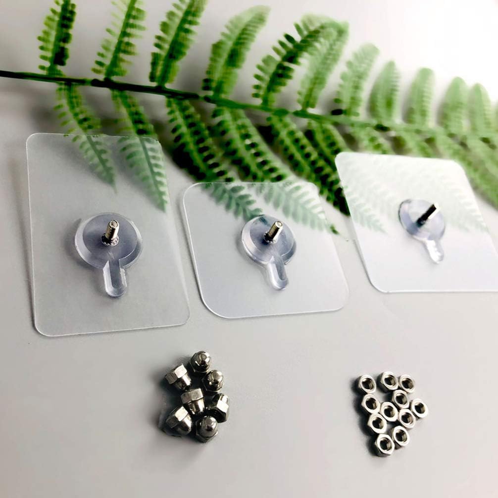 Alipis 10pcs Transparent Adhesive Ceiling Hooks No Nail No Trace
