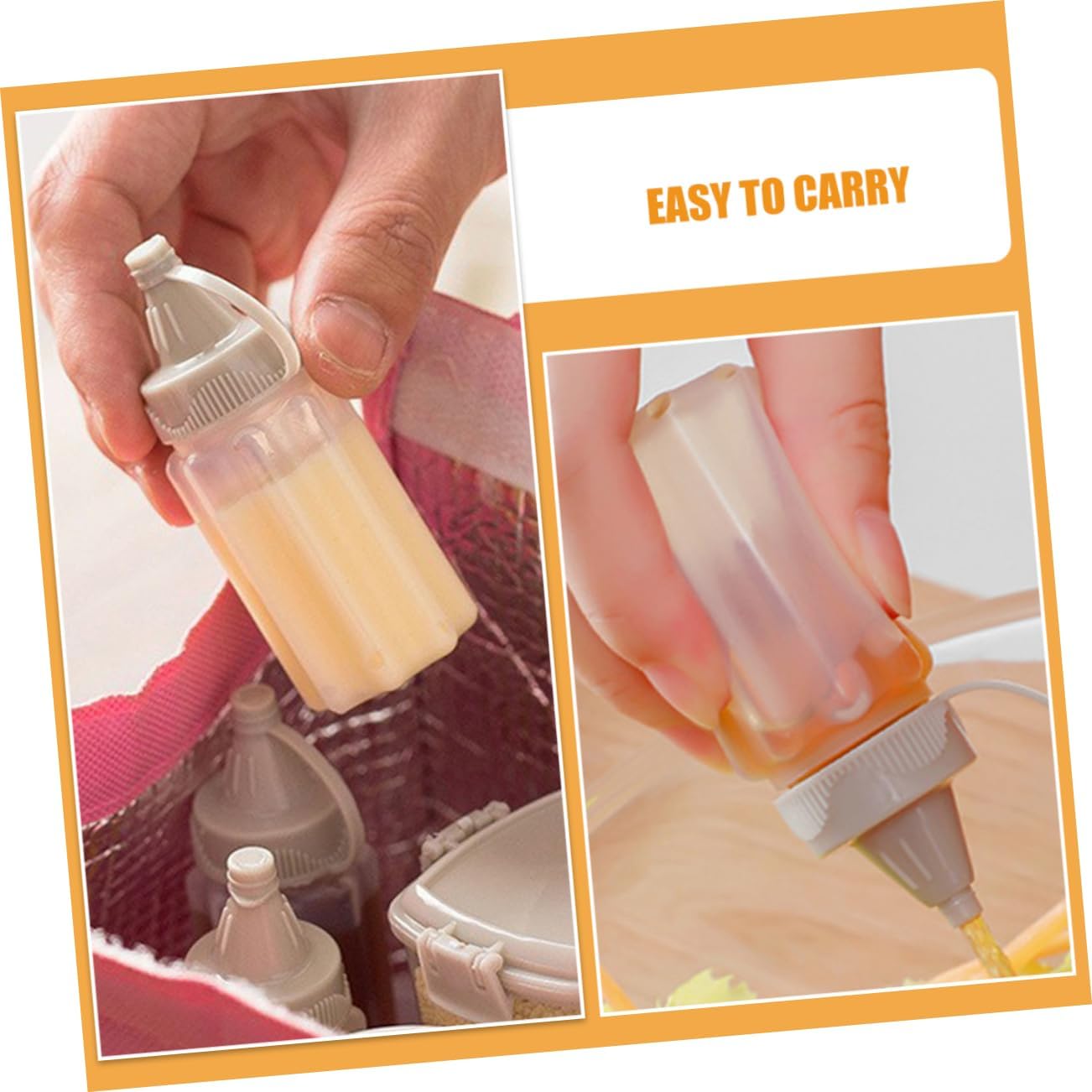 ULTECHNOVO 12pcs Plastic Squeeze Bottles for Ketchup BBQ Sauce and Dressing