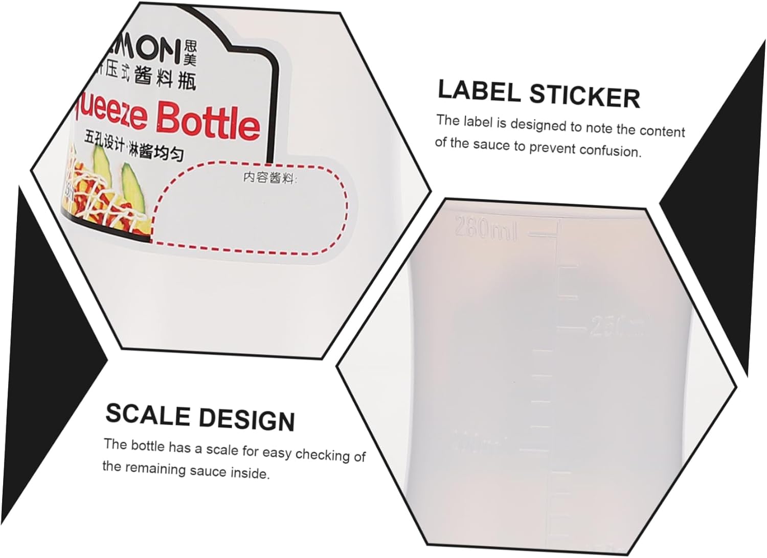 ABOOFAN 5-Hole Condiment Squeeze Bottle Kitchen Dispenser