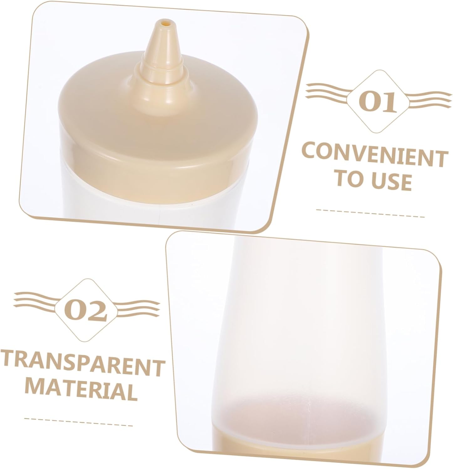 PRETYZOOM 3-Piece Squeeze Condiment Bottles Set