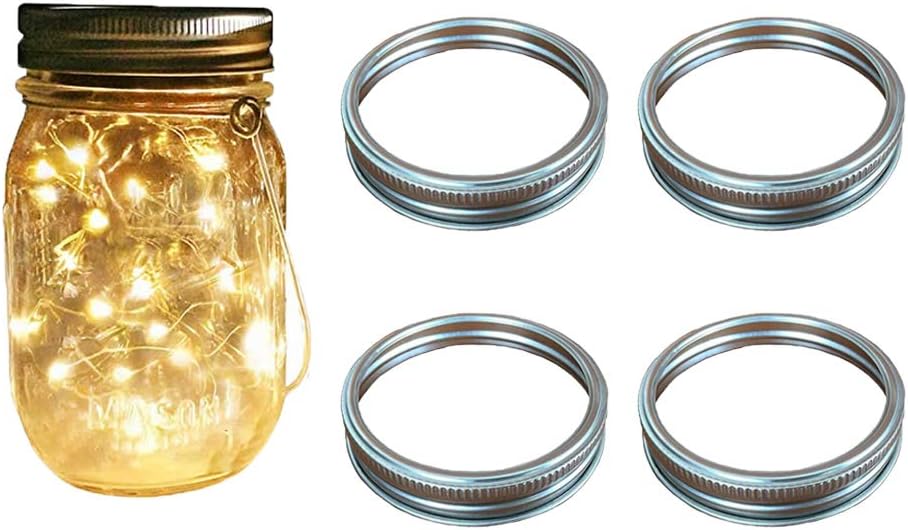 Acuteye 24 Rust Resistant Silver Mason Jar Replacement Rings 70mm