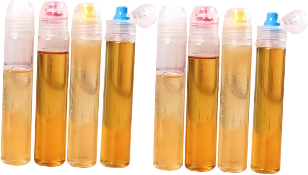 FELTECHELECTR 8pc Syrup Pump Apothecary Jars with Lids Set