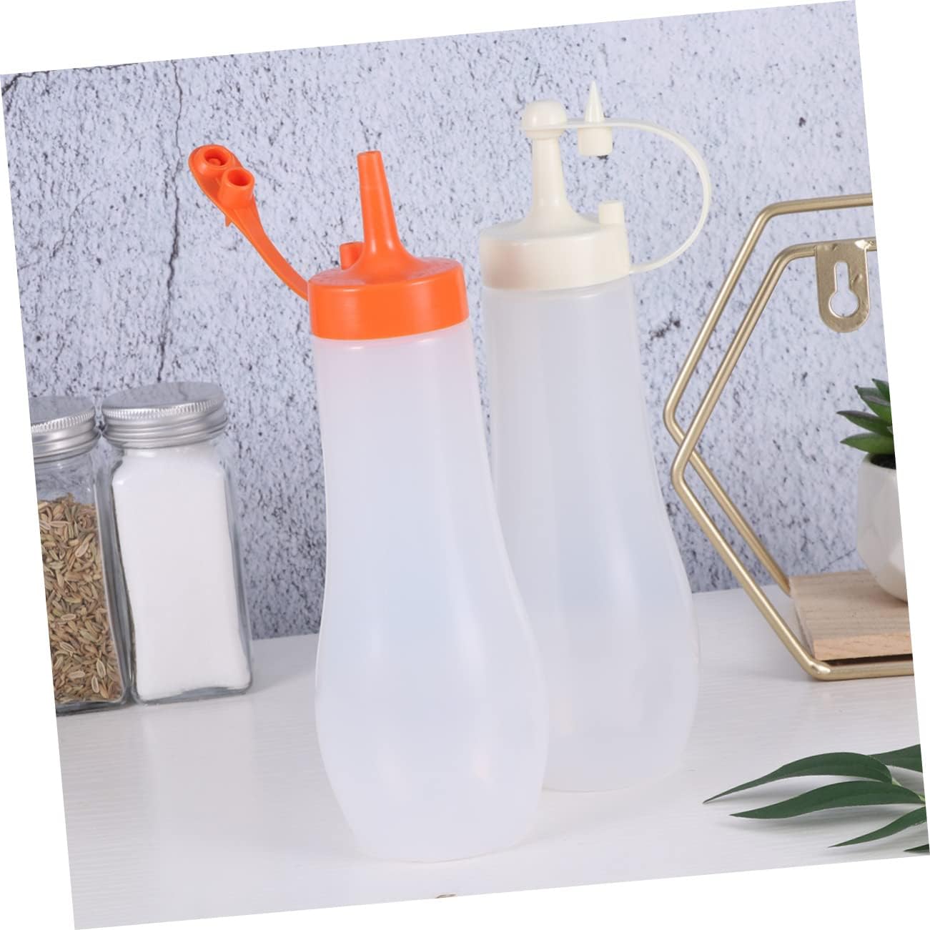 PRETYZOOM 3-Piece Condiment Squeeze Bottles Set