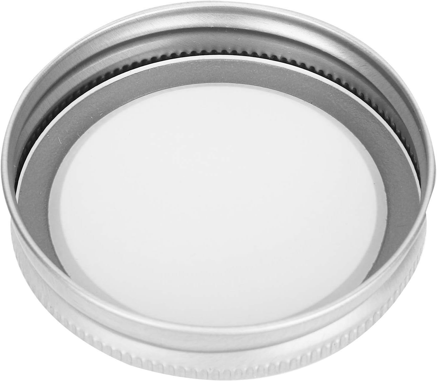 AUNMAS 12pcs Glass Jar Lid with Stainless Steel Sealing