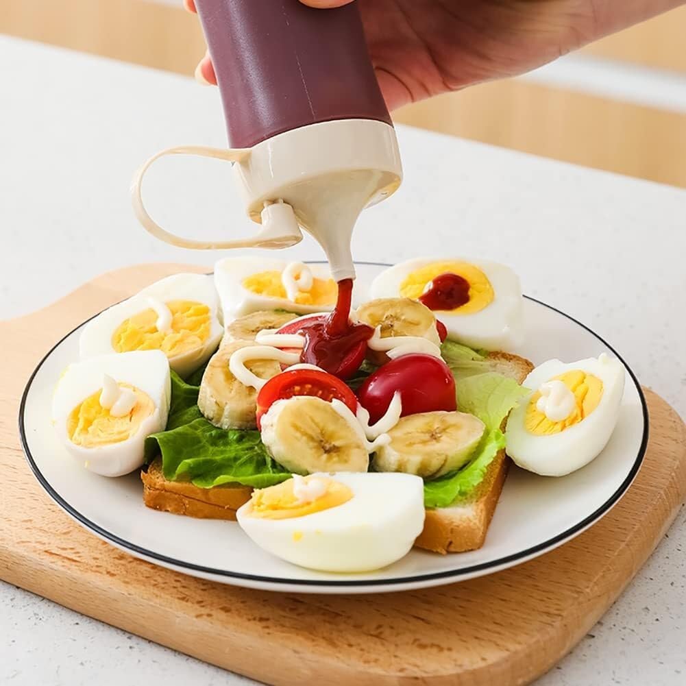 KLEYE Blue Condiment Squeeze Bottles