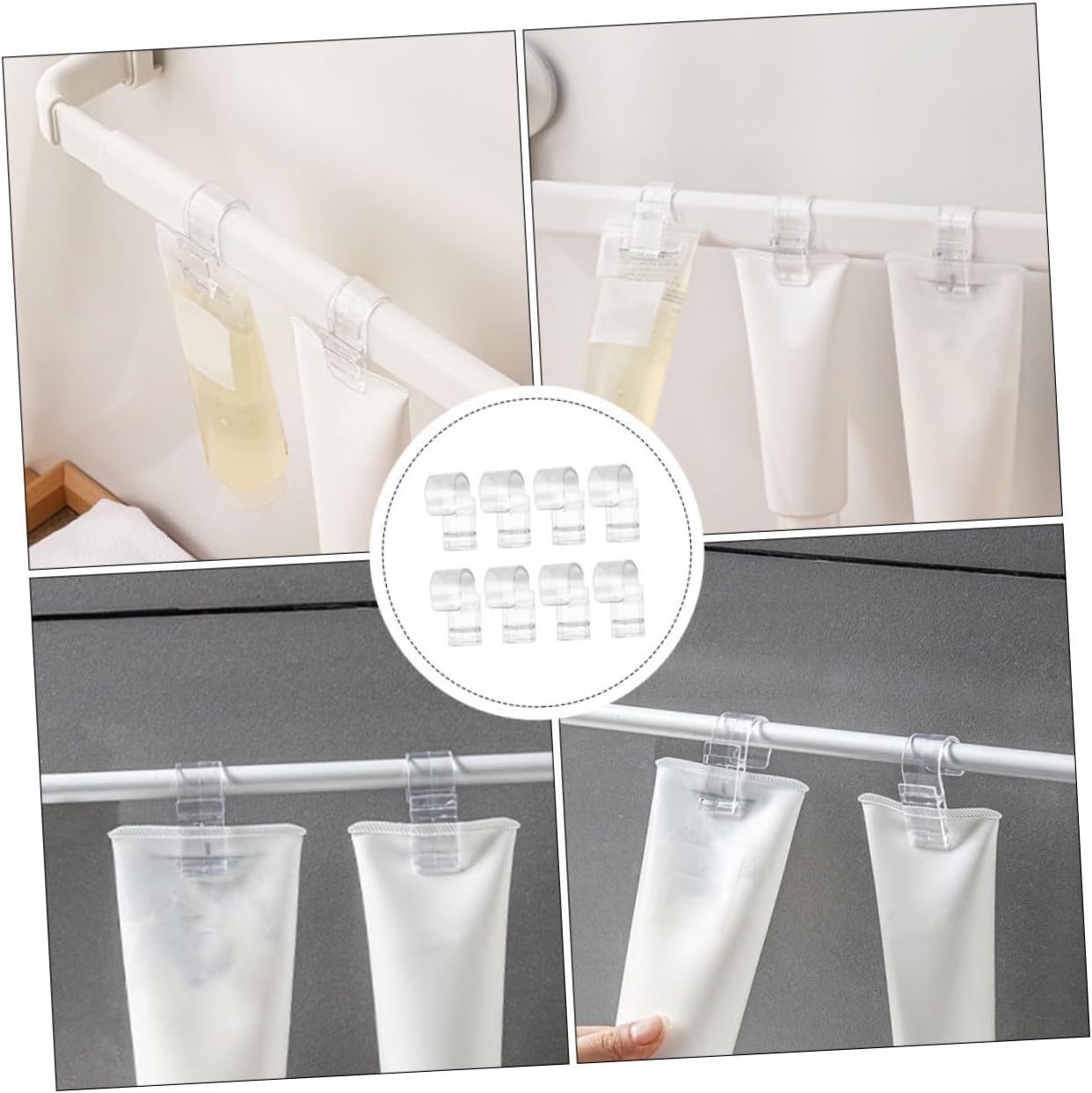 PRETYZOOM 8pcs Modern Wall Hooks for Kitchen Bathroom