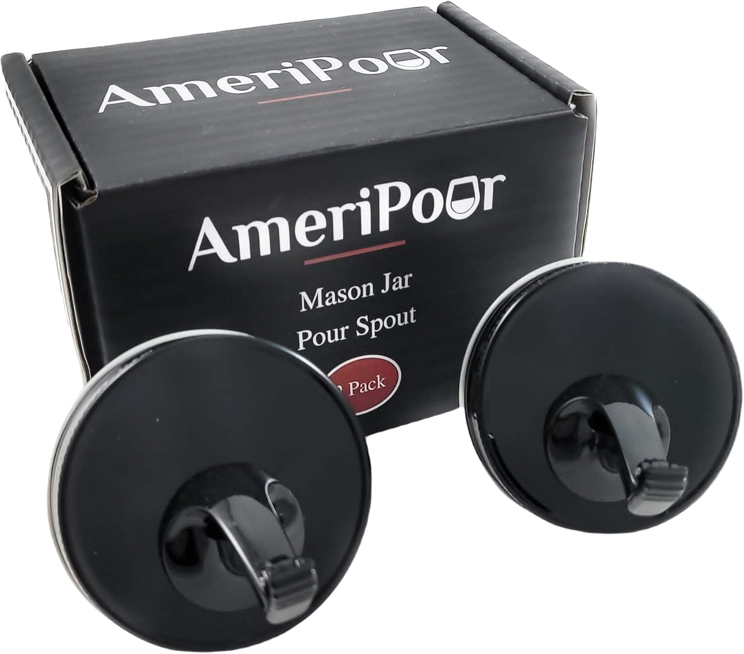 AmeriPour Black Mason Jar Pour Spouts 2 Pack