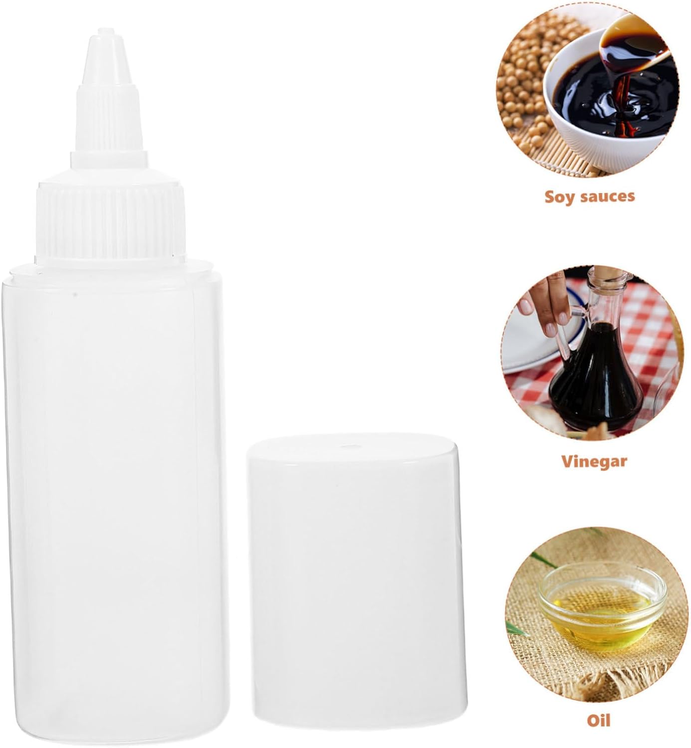 2pcs Condiment Squeeze Bottles for Honey and Salad Dressing
