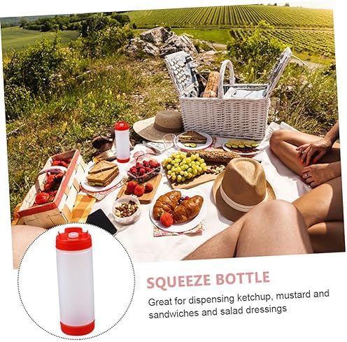 HOLIDYOYO 2-Pack Red Squeeze Sauce Bottles 20oz 1