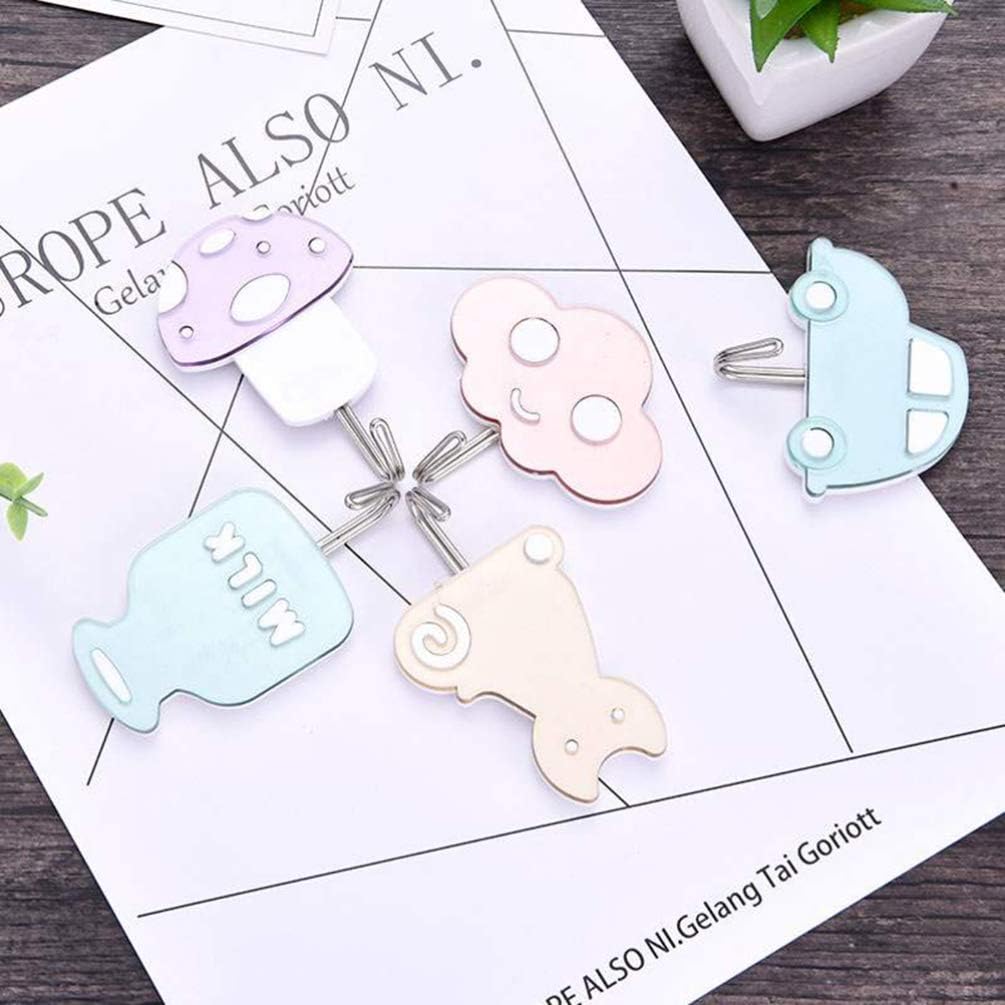 Zerodeko 3PCS Adhesive Wall Hooks Cloud Design Key Holder